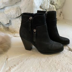 Nubuck leather bootie